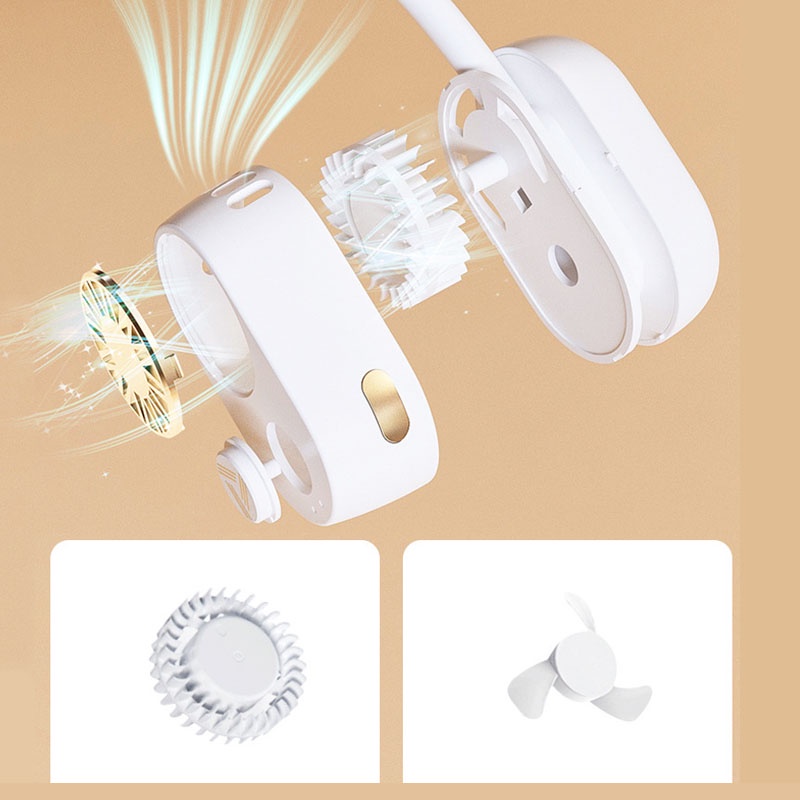 Quạt đeo cổ mini 3 cấp độ gió mạnh mát lạnh, quạt mini đeo cổ chạy pin 4000mah NPR05