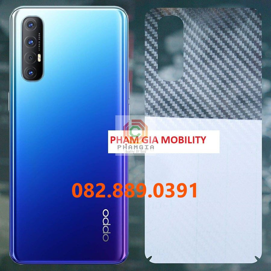 Miếng dán mặt lưng skin carbon Oppo Reno 3/ Reno 3 Pro