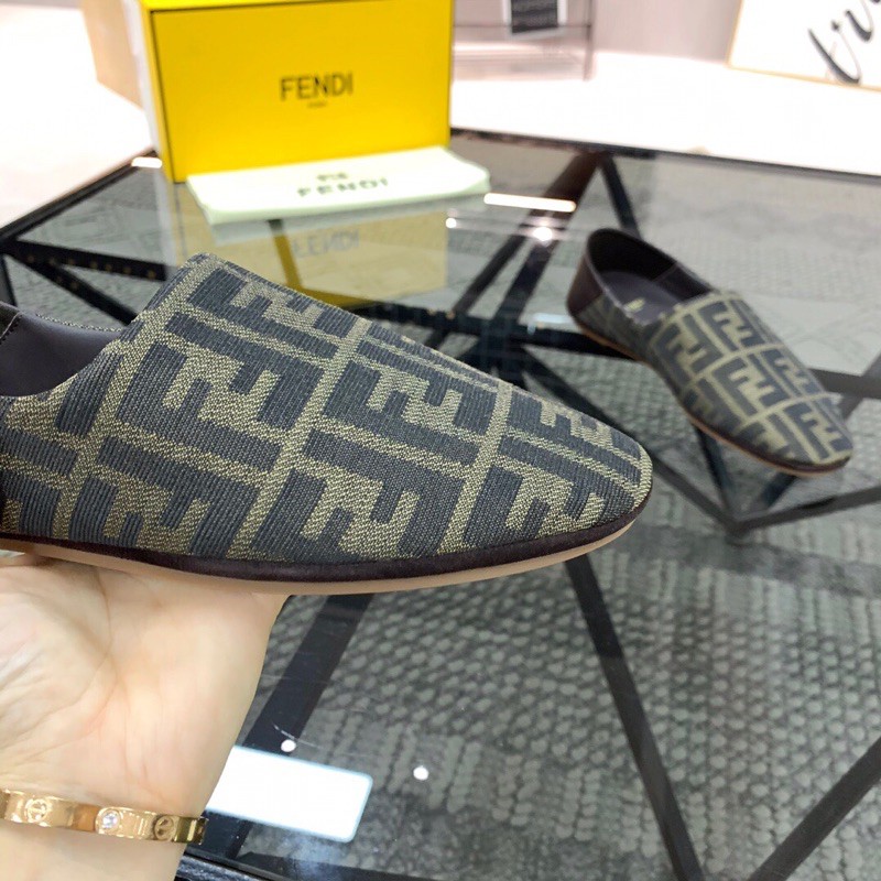 Giày lười nam thương hiệu Fendi FD da thật cao cấp thiết kế độc đáo thời thượng