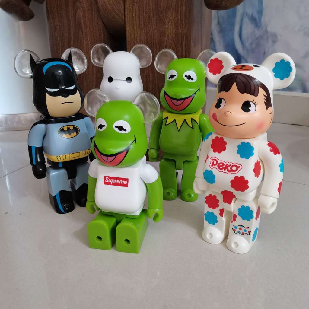 Bearbrick 400% enamel loạt hình con gấu bạo lực xây dựng khối gấu