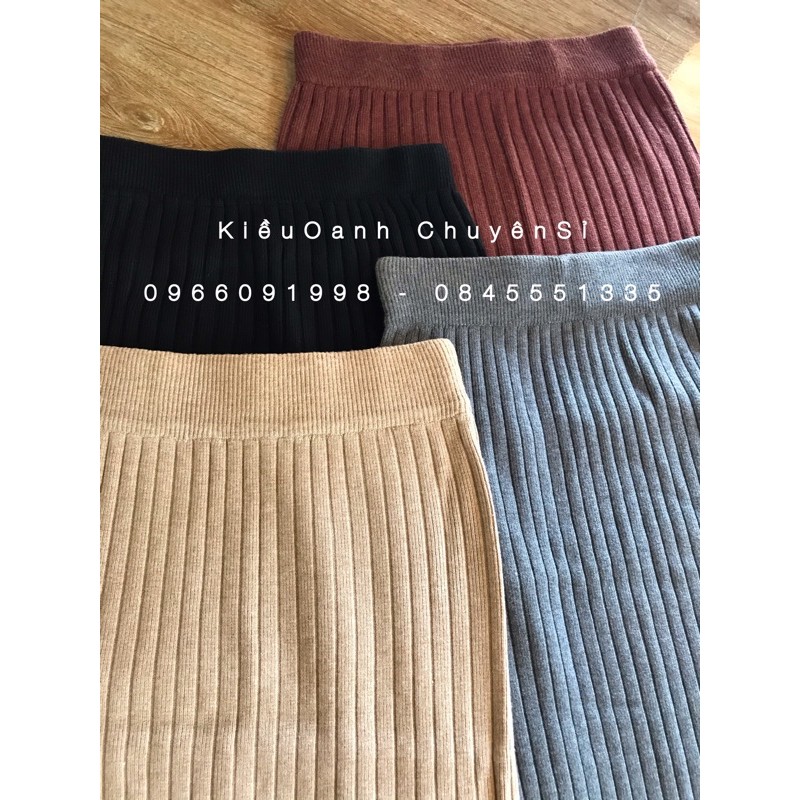 Chân váy len dài, xẻ sau sẵn 4 màu | BigBuy360 - bigbuy360.vn