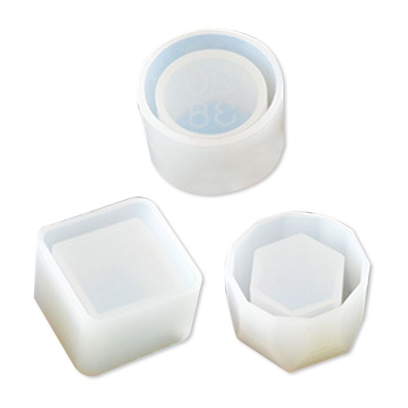 Timex Set 3 Khuôn Silicone Làm Chậu Hoa Bằng Nhựa Epoxy Resin Thủ Công Diy