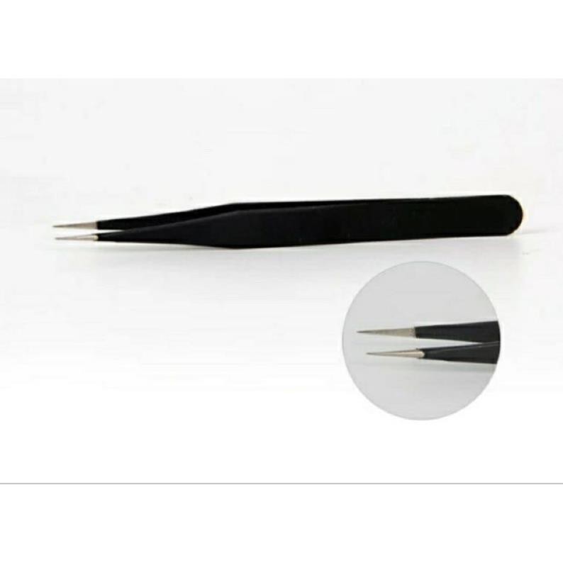 Nhíp gắp đá,gắp mi, sticker. Màu đen- trắng