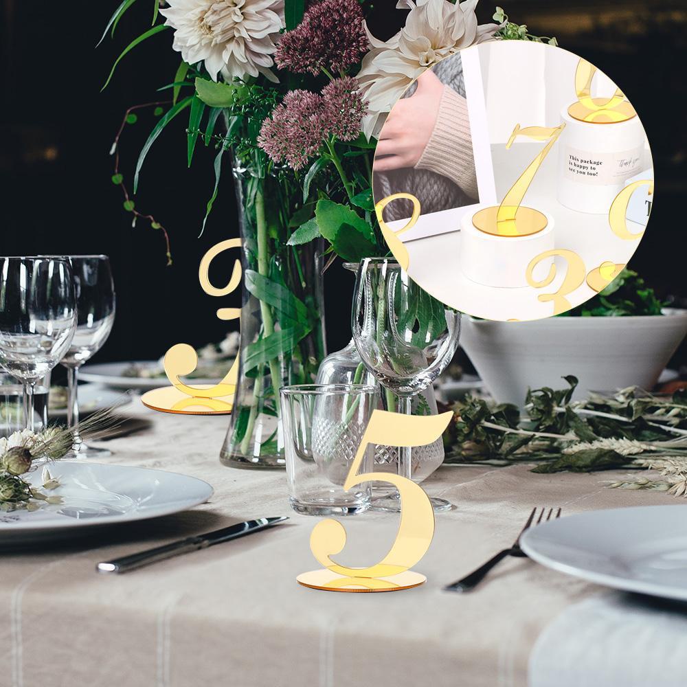 ESPO Biển Số Để Bàn Lãng Mạn Bằng Acrylic Kèm Đế Trang Trí Tiệc DIY