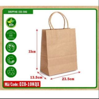 50 túi giấy kraft có quai xách