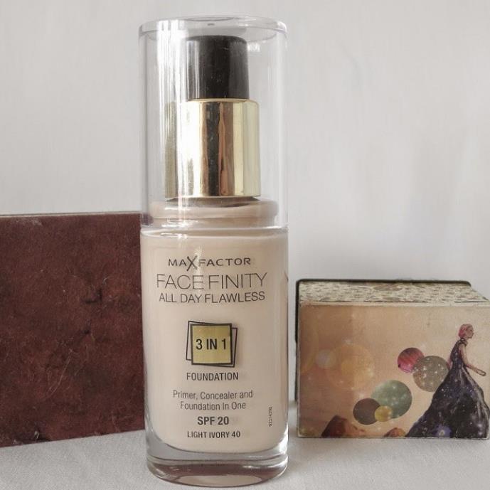 Kem nền trang điểm MAX FACTOR FACEFINITY 3in1 MÀU 40 LIGHT IVORY