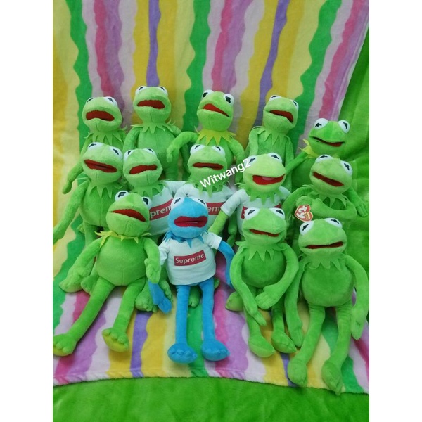 Ếch Kermit Frog có áo 40cm cởi được gấu bông