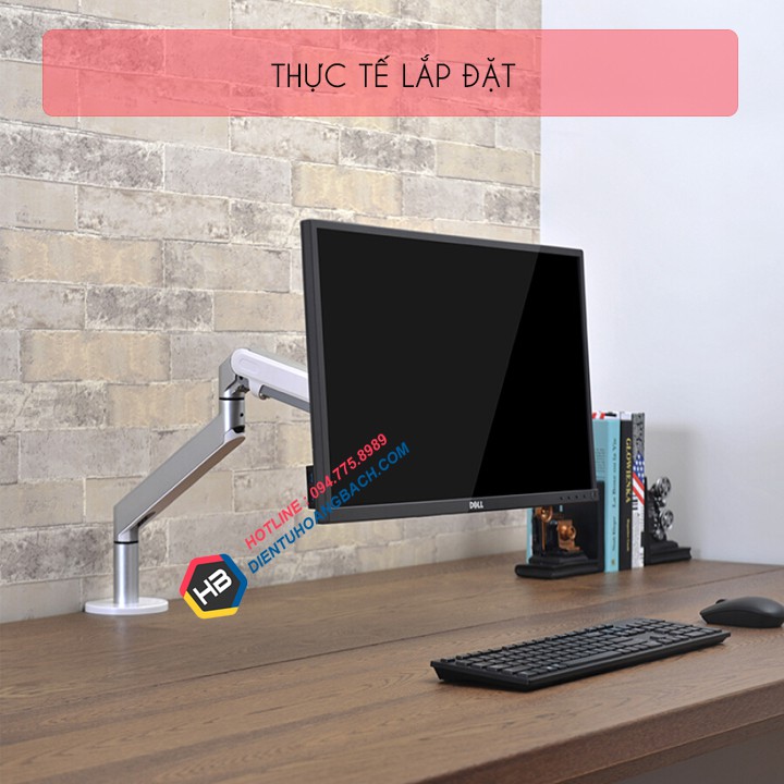Giá Treo Màn Hình Máy Tính OZ 1 17 - 24 - 27 - 32 inch / Tay Treo Màn Hình Hợp Kim Nhôm [Cao Cấp Hơn NB F100A ]