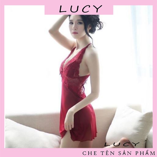 Váy Ngủ Sexy 1710, Vải Mỏng Nhìn Xuyên Thấu, Phối Ren Đẹp Mắt, Gợi Cảm