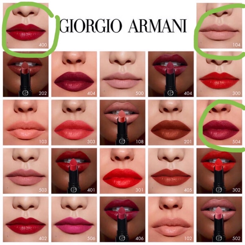 son lì Giorgio Armani mini 3 màu 104, 400, 504 kèm chổi đánh son