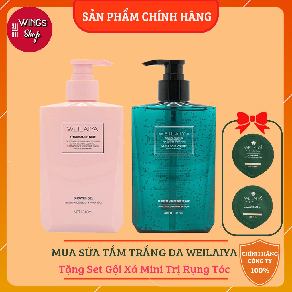 Sữa Tắm Trắng Da,Tẩy Da Chết Hương Nước Hoa Weilaiya | Hàng chính hãng