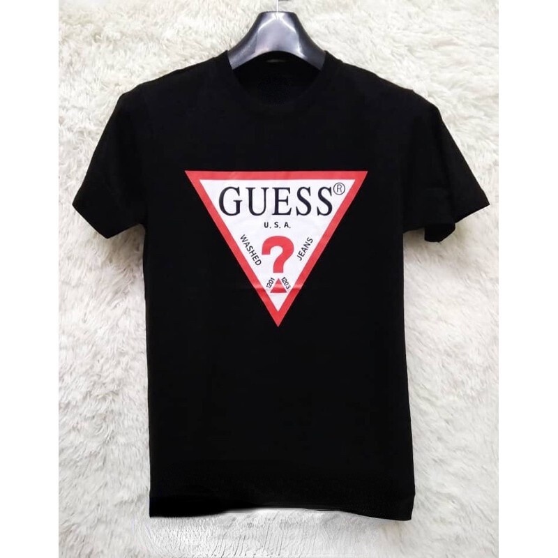 Áo Thun Tay Ngắn In Chữ GUESS BAJU LELAKI KANK-KANK Thời Trang Cho Nam Và Nữ