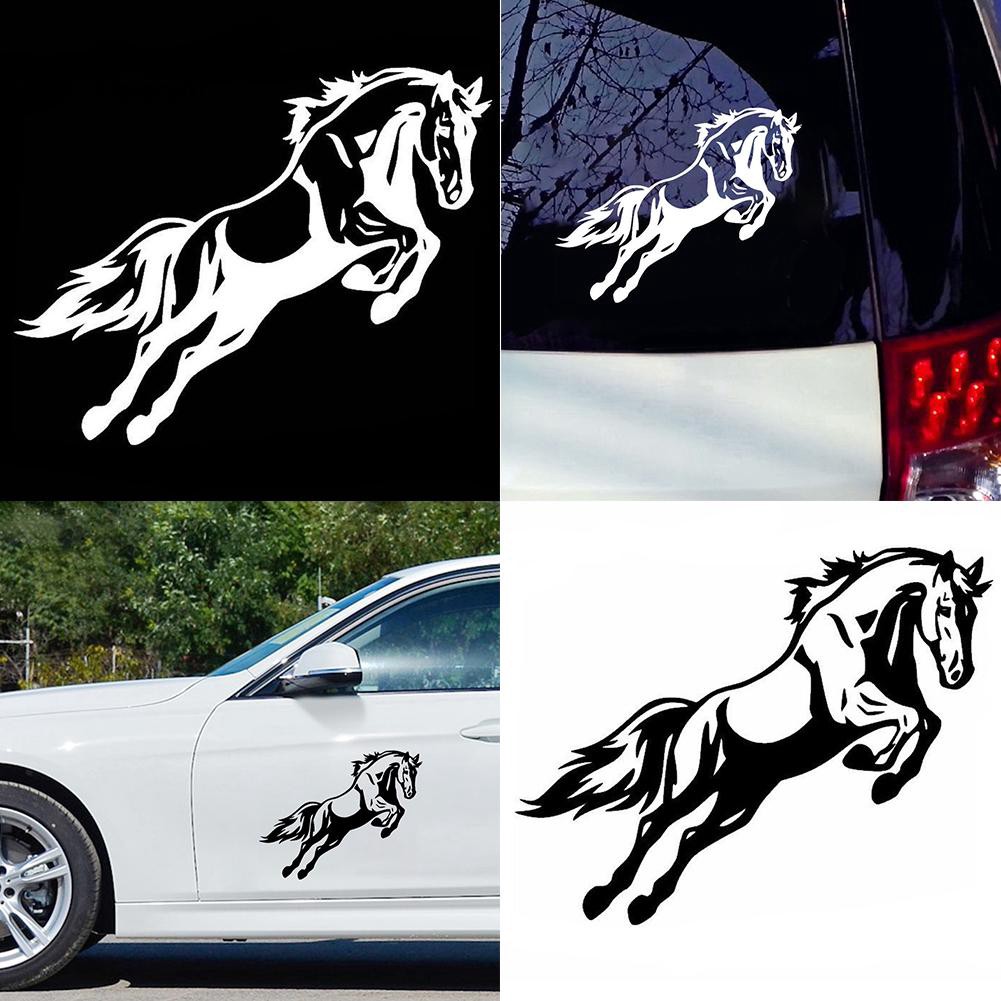 Decal hình ngựa nhảy dán trang trí thân xe ô tô