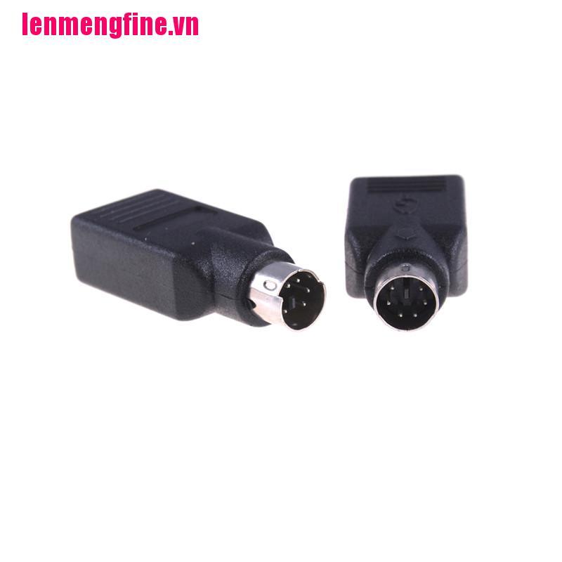 2 Đầu Chuyển Đổi Usb Female In Sang Male Cho Ps2