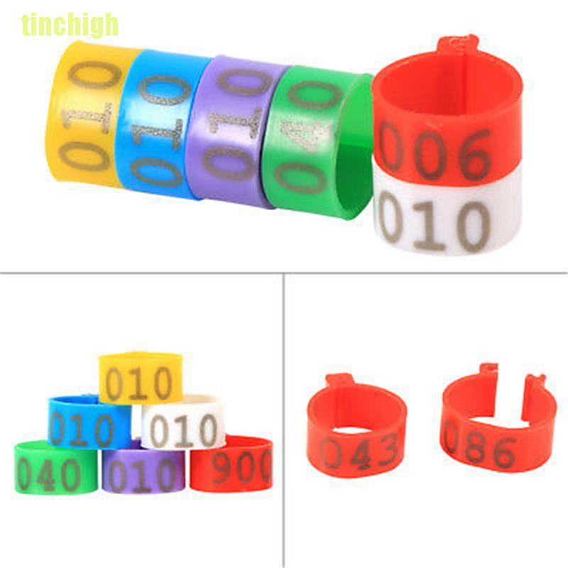 100 Vòng đeo chân 16mm cho gà/ vịt tiện dụng