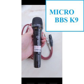 [bảo hành 12 tháng] Micro BBS K9 hát karaoke chuyên nghiệp hát hay tiếng sáng dày trầm mic hút không hú không rè