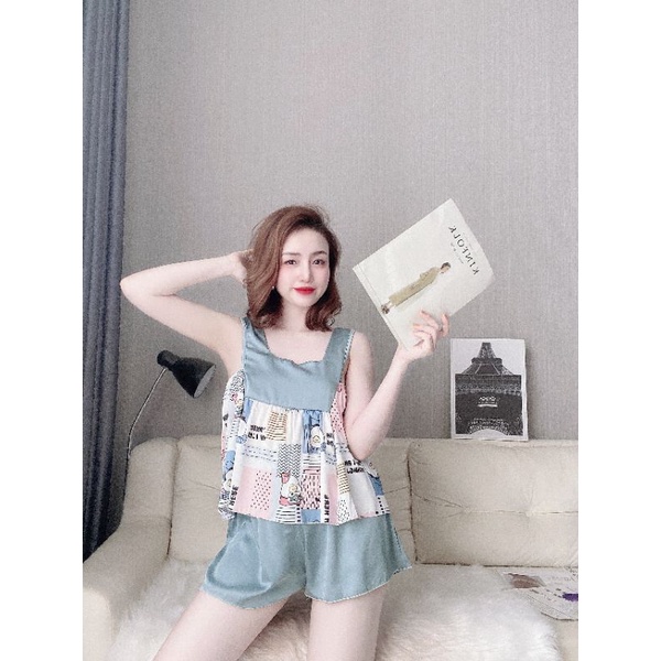 [ Cập nhật màu mới] Bộ lụa Latin đùi phối màu xinh xắn | BigBuy360 - bigbuy360.vn