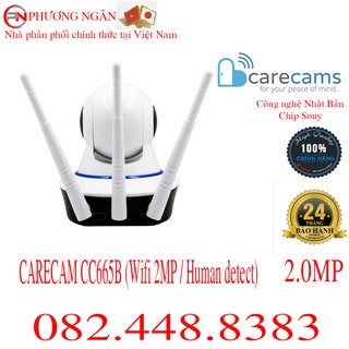 Camera wifi carecam cc665b quay 360 độ , cảnh báo chuyển động chống trộm