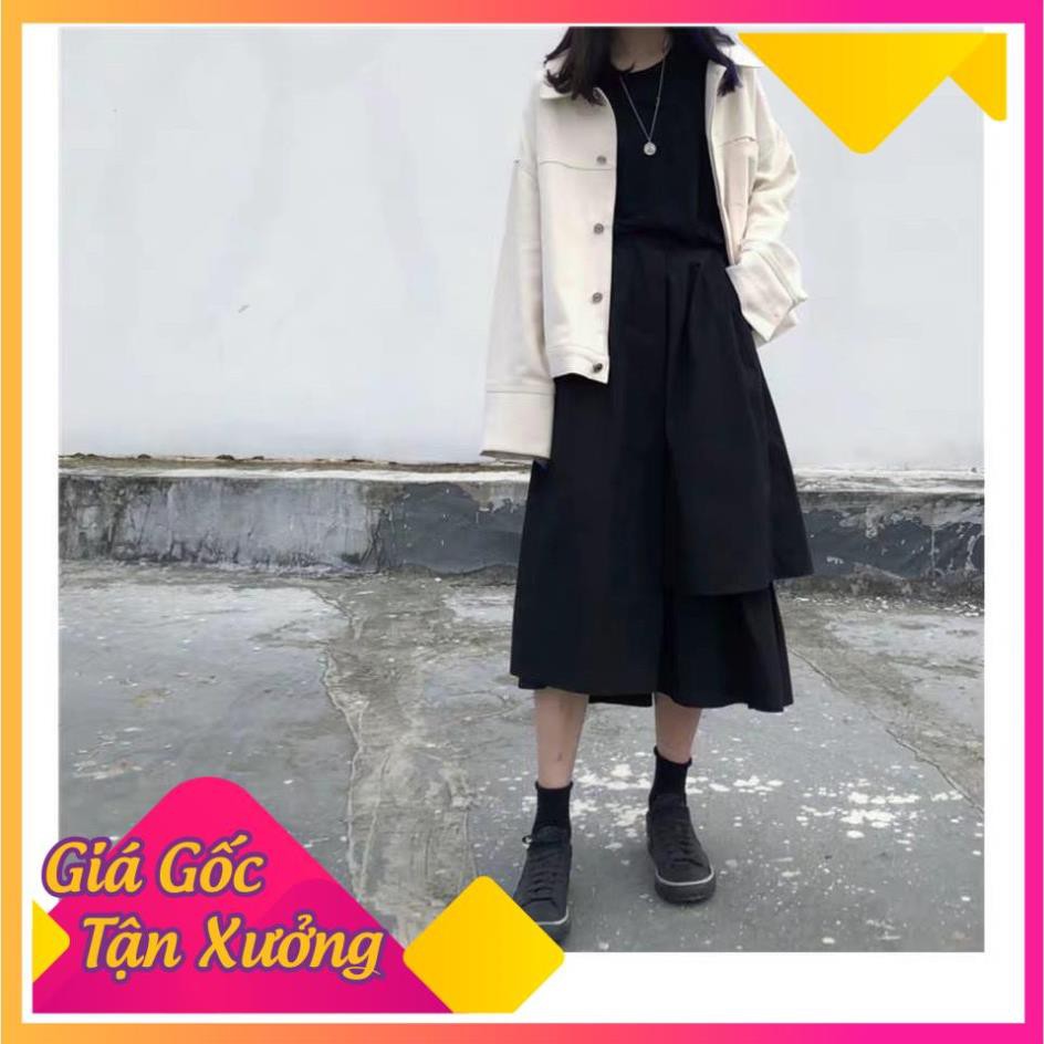 [Loại 1-SALE] Chân váy dài ulzzang lệch tầng dáng dài xòe nữ đen trắng phong cách hàn quốc | BigBuy360 - bigbuy360.vn