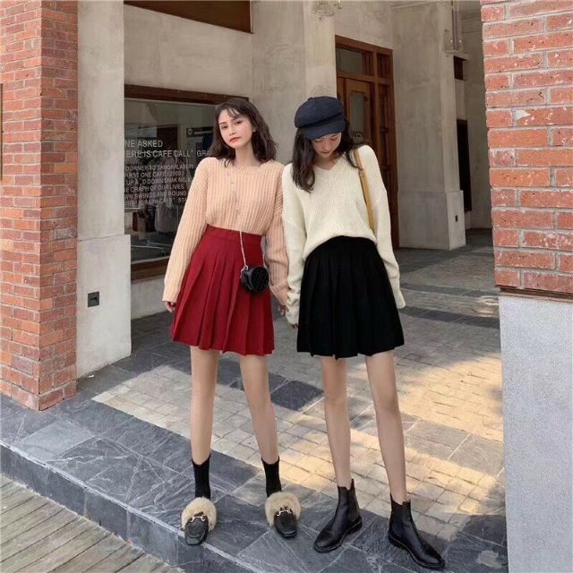 Chân váy len xếp li hàng Quảng Châu | BigBuy360 - bigbuy360.vn