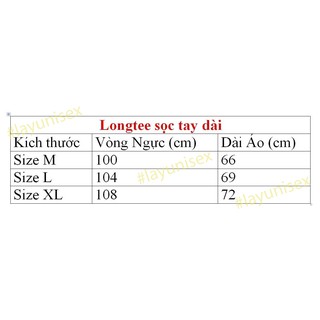Áo thun sọc tay dài form rộng