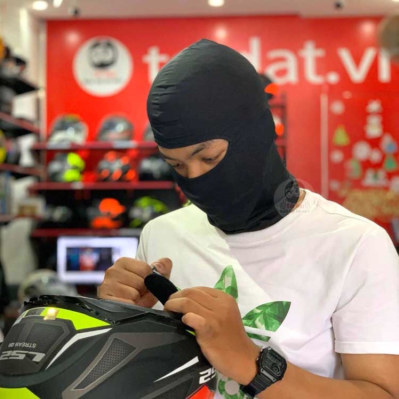 [Loại tốt] Khăn trùm đầu ninja cao cấp chất vải thun lạnh thấm hút mồ hôi bịt mặt đội mũ fullface phượt nam nữ chống năn