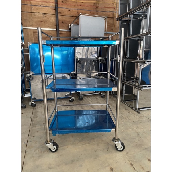 XE ĐẨY INOX 3 TẦNG