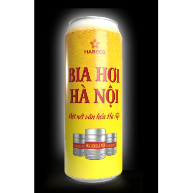 Bia hơi Hà Nội lon 500ml