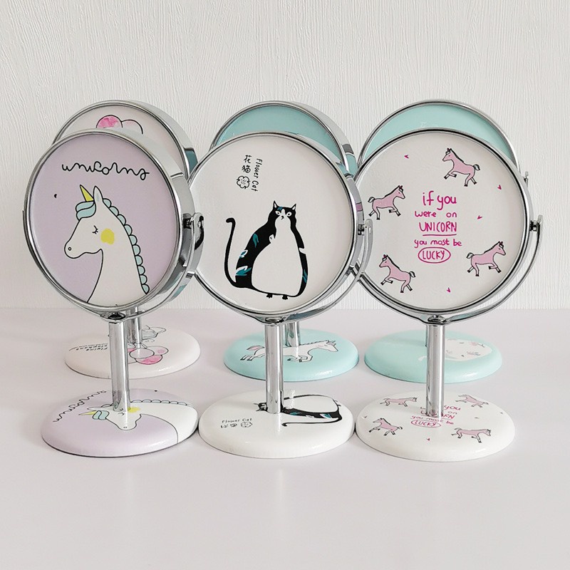 Gương tròn mini tai gấu xoay 360 độ Siêu Dễ Thương (Nhiều Hình Xinh Xắn - giao mẫu ngẫu nhiêu)