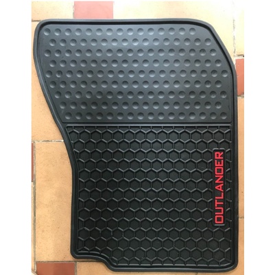 HÀNG CAO CẤP|Thảm Lót Sàn Cao Su Cho Xe Mitsubishi Outlander cao cấp - hàng không mùi , cao su đúc, vừa form xe