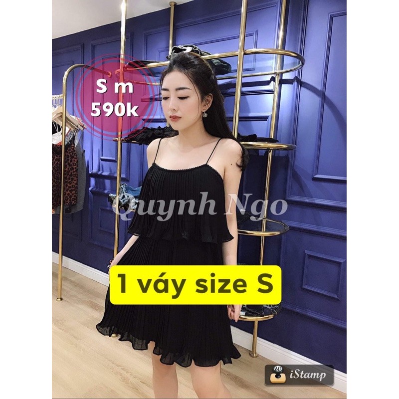 SẴN GIÁ SALE - Váy 2 dây xếp ly Zar@ siêu HOT