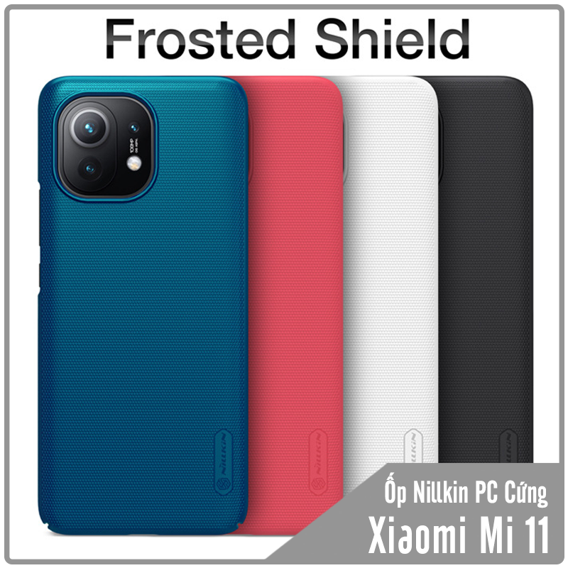 Ốp lưng cho Xiaomi Mi 11 Frosted Shield nhựa PC cứng Nillkin , Vân nhám , chống vân tay-Hàng Nhập Khẩu