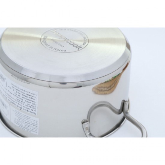 NỒI CAO INOX 3 ĐÁY HAPPYCOOK DÙNG ĐƯỢC BẾP TỪ size 30