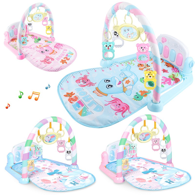 [Miễn phí vận chuyển] đồ chơi trẻ em bàn đạp piano khung thể dục trẻ sơ sinh trò chơi âm nhạc trẻ sơ sinh chăn trẻ 0-12 tháng