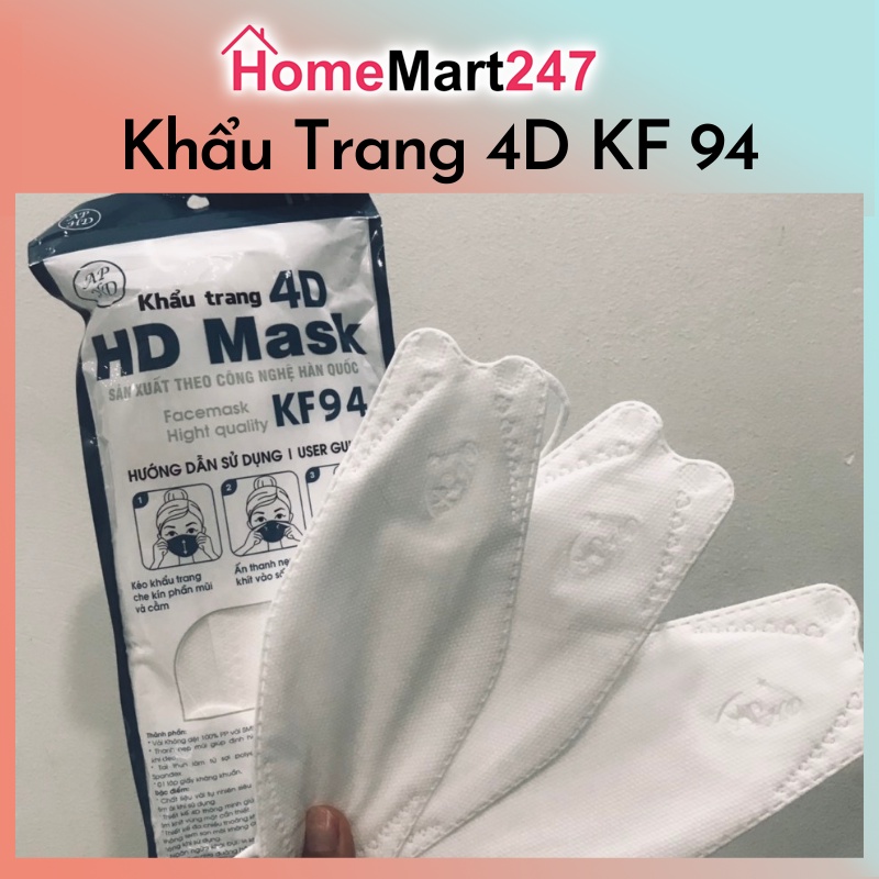 KHẨU TRANG 4D KF94 MASK AN PHONG - 1 TÚI 10 CÁI