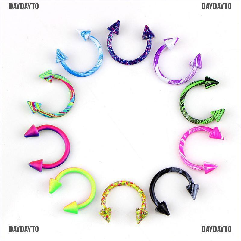 Set 10 Khuyên Mũi / Môi / Tai / Mũi Bằng Thép Không Gỉ