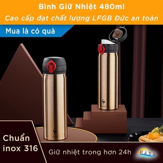 Bình giữ nhiệt inox 316 cao cấp 480ml cao cấp kiểu nhật bản đạt chất lượng đức ssgp
