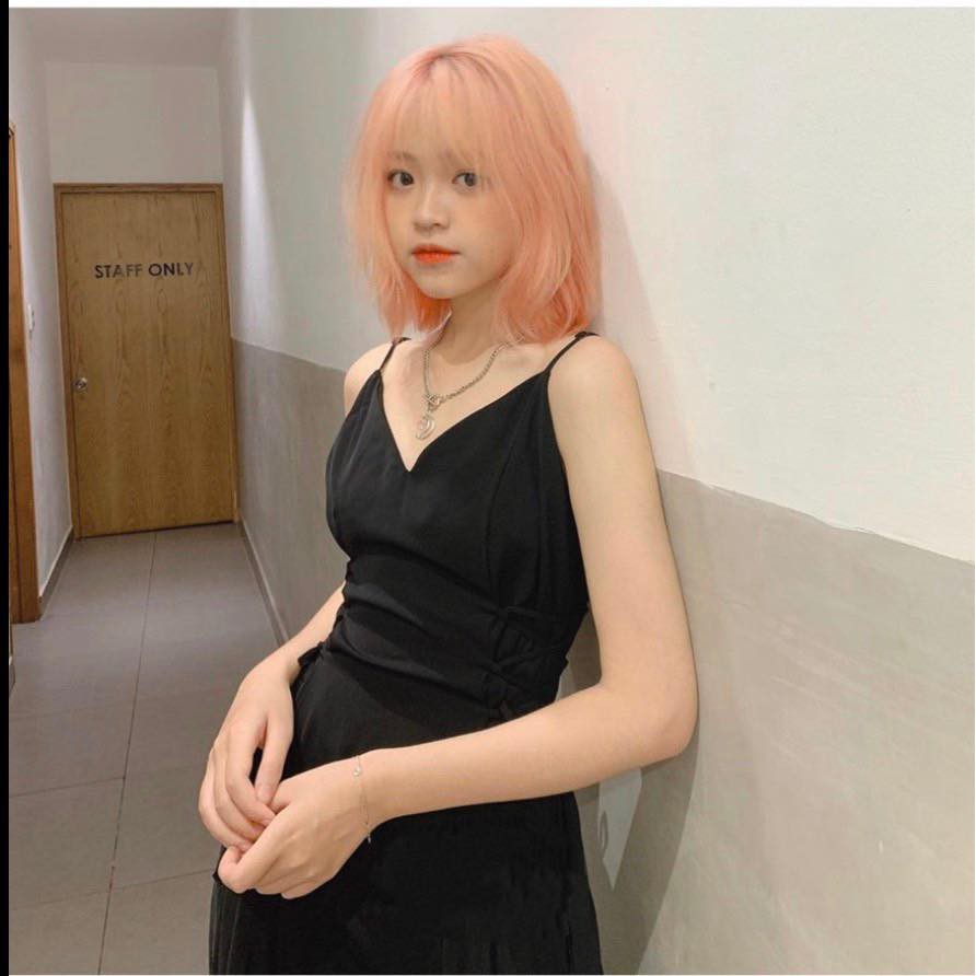 [Mã SKAMA06 giảm 8% tối đa 50K đơn 250K] ĐẦM 2 DÂY ĐEN ĐAN DÂY EO | BigBuy360 - bigbuy360.vn