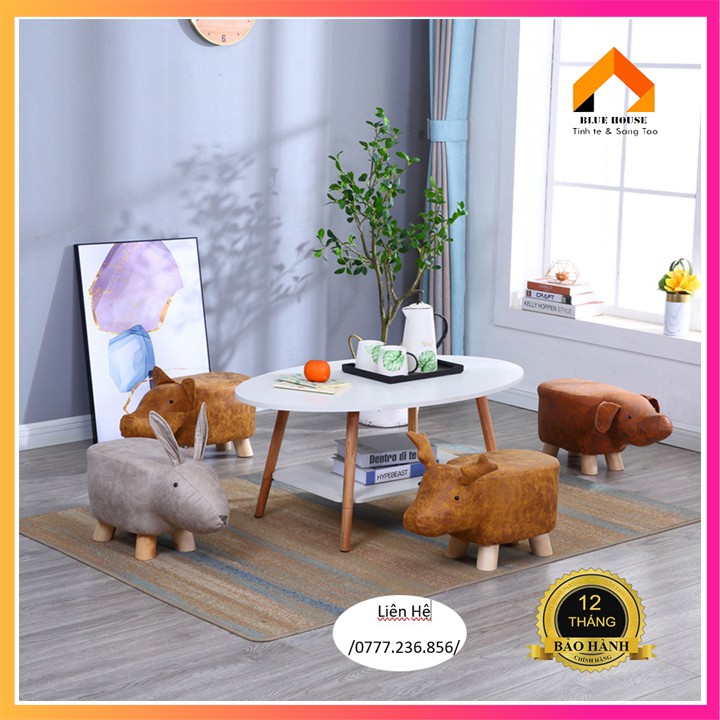 Ghế Đôn – Ghế Đôn Bằng Da Hình Thú Siêu Dễ Thương Cho Bé – H052