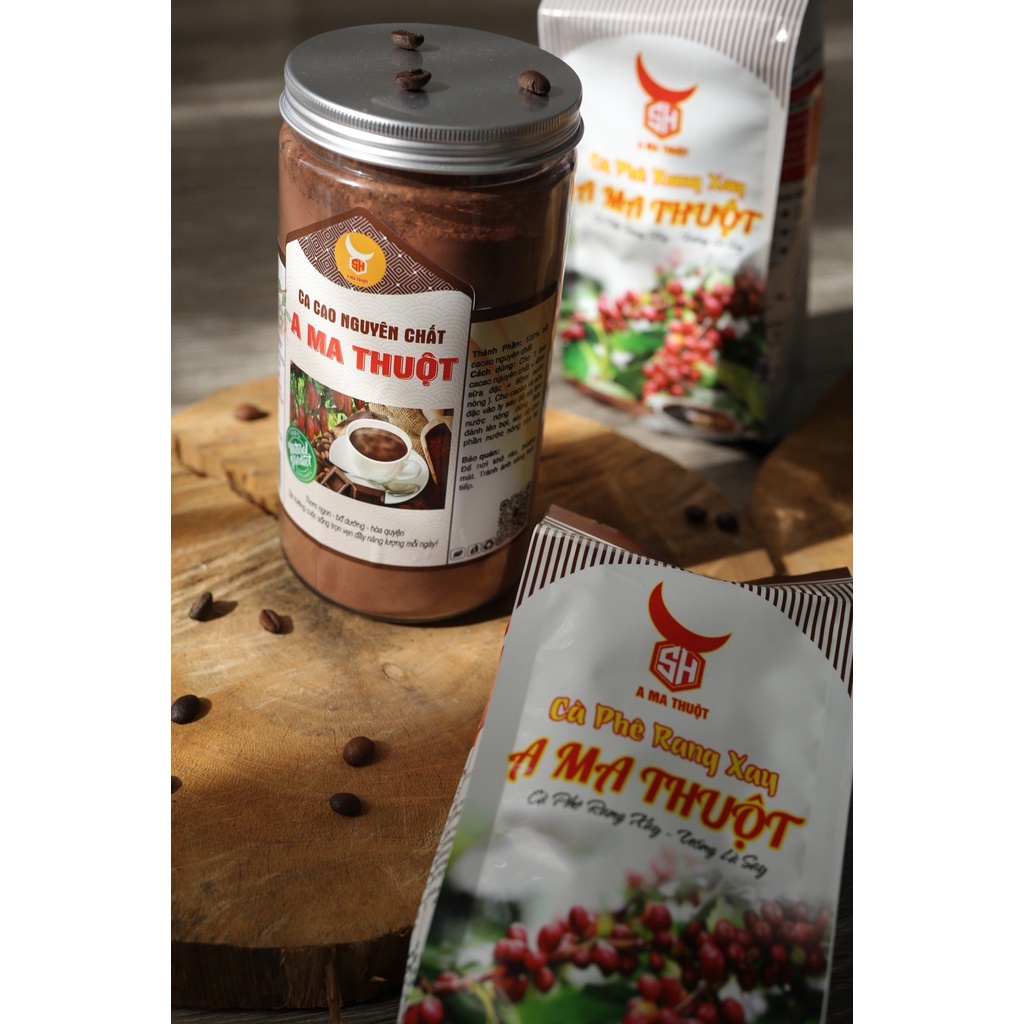 Cacao nguyên chất A Ma Thuột [ 500GR] - Không đường, chống lão hoá, tăng khả năng tập trung.