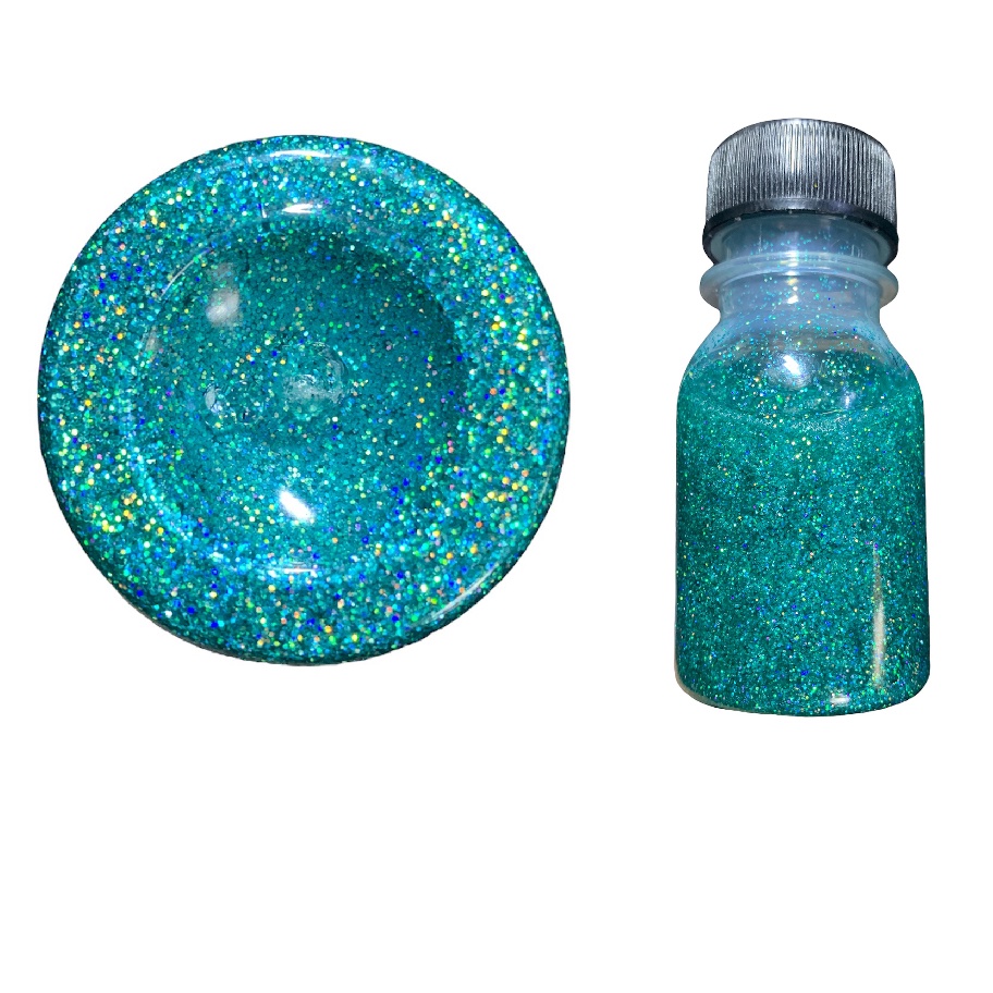 50g Sơn bóng Kim Tuyến Flakes 0.2mm Xanh Ngọc ánh chiếu bảy màu (B1K-702-1)