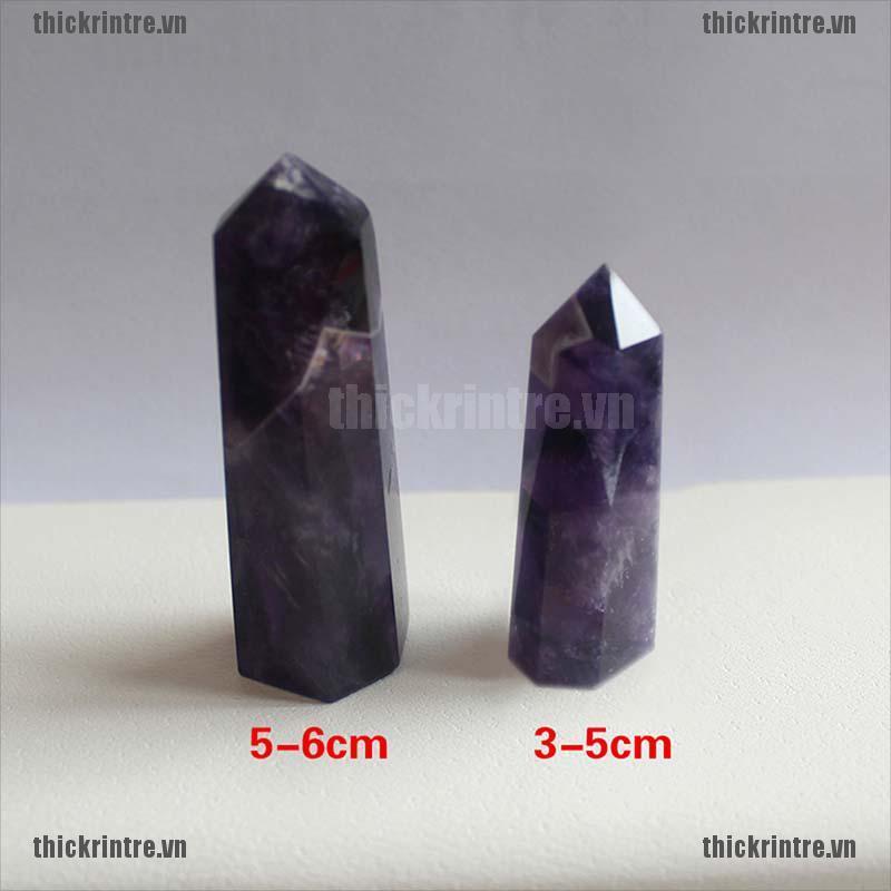 <Hot~new>Natural Purple Dream Amethyst Quartz Crystal Stone Point Healing Hexagonal Wand