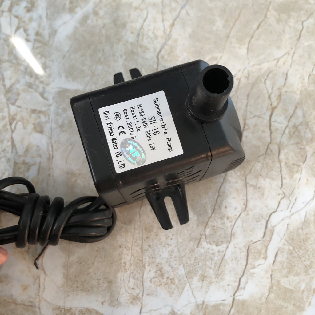 Máy bơm chìm mini 16w,máy bơm quạt hơi nước 16w