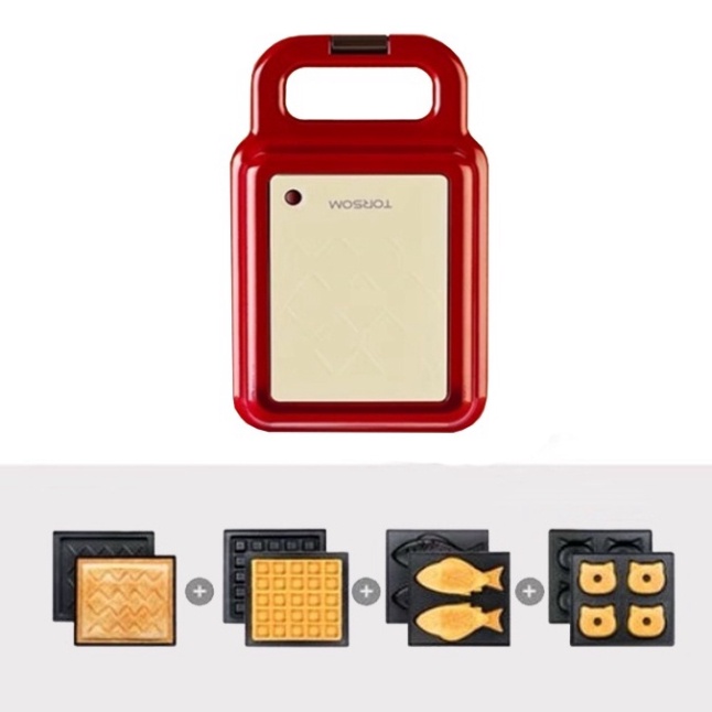 Máy Nướng Bánh Hình Thú , Máy Làm Bánh Quy Nướng, Bánh Waffle, Bánh Cá TORSOM