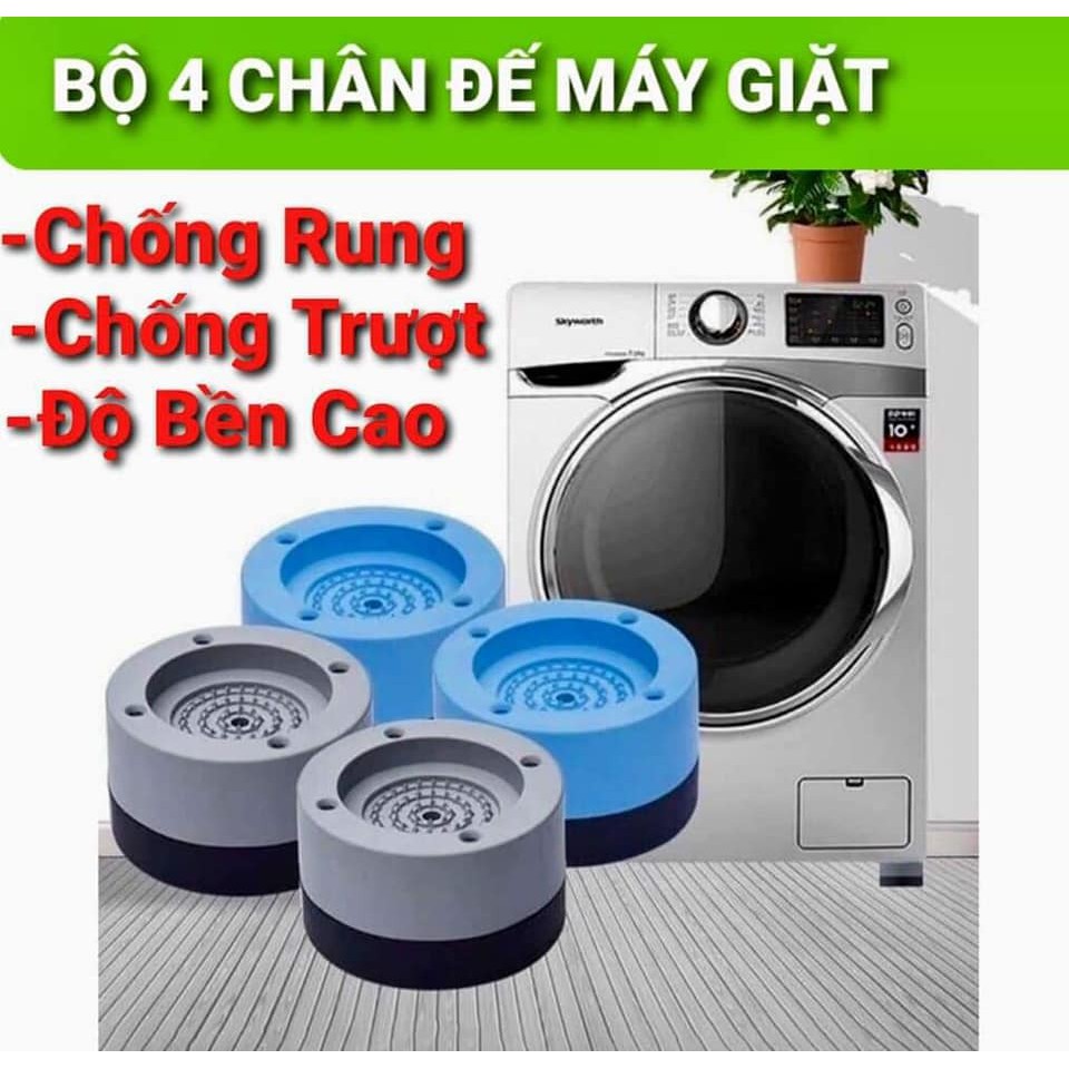 [ MUA 1 TẶNG 1] Sét 4 chân kê máy giặt cao su chống rung, chống ồn hiệu quả