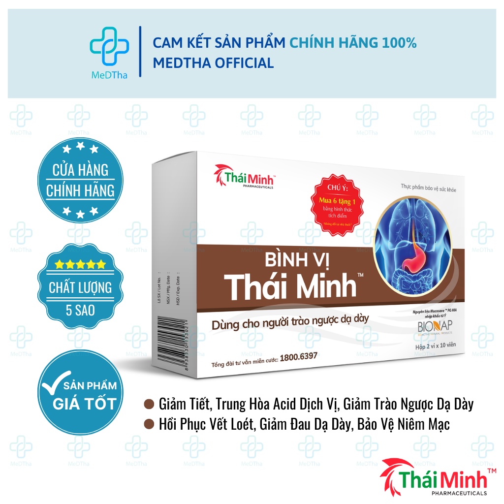 Bình Vị Thái Minh - Giảm Đau Dạ Dày, Ợ Hơi, Ợ Chua, Đau Thượng Vị, Phòng Loét Dạ Dày Tá Tràng
