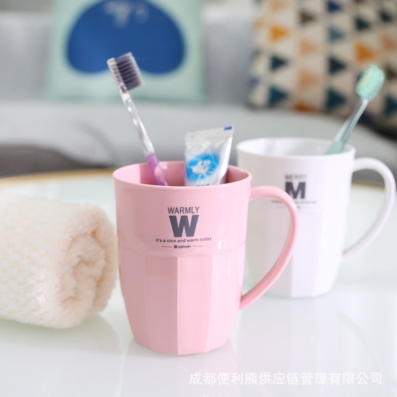 Cốc nhựa chịu nhiệt cao cấp có quai Hàn quốc  0738