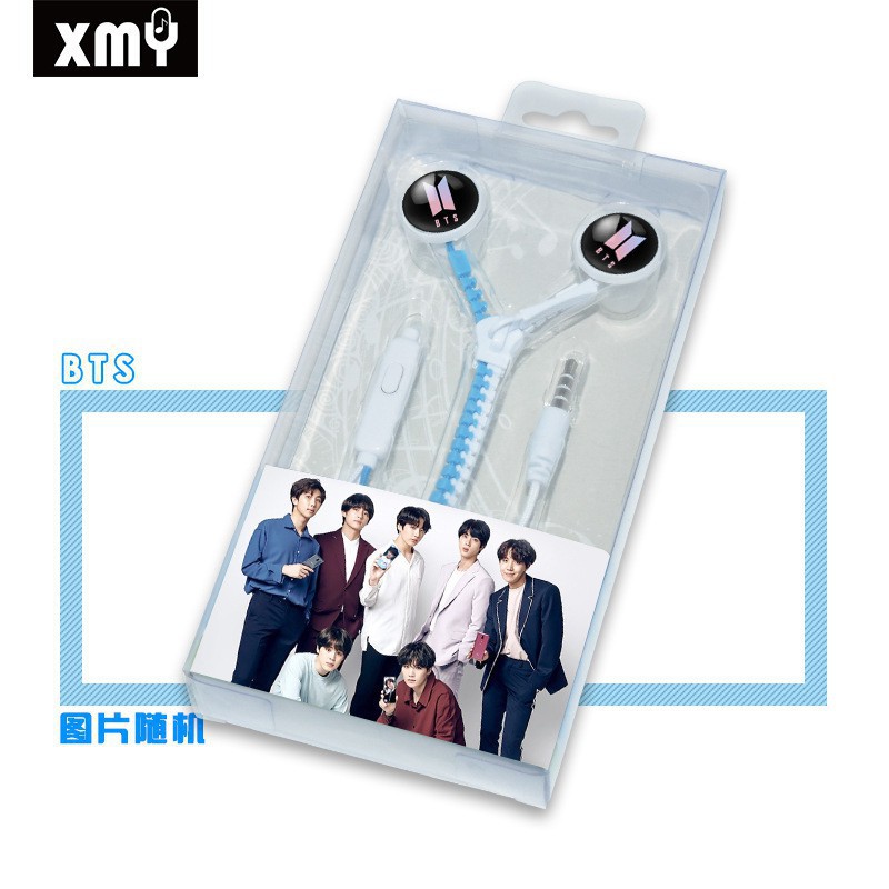 Tai nghe dạng dây khóa kèo hình Bt21 BTS Bangtan Boys | BigBuy360 - bigbuy360.vn