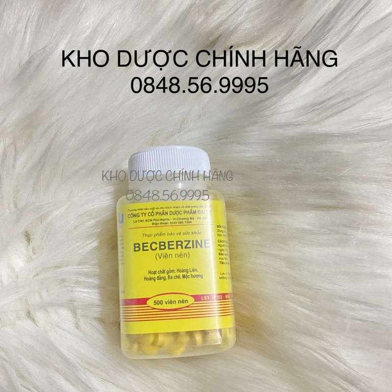 BECBEZINE viên hương liên lọ 500 viên - Giảm triệu chứng rối loạn tiêu hoá, đau bụng, tiêu chảy
