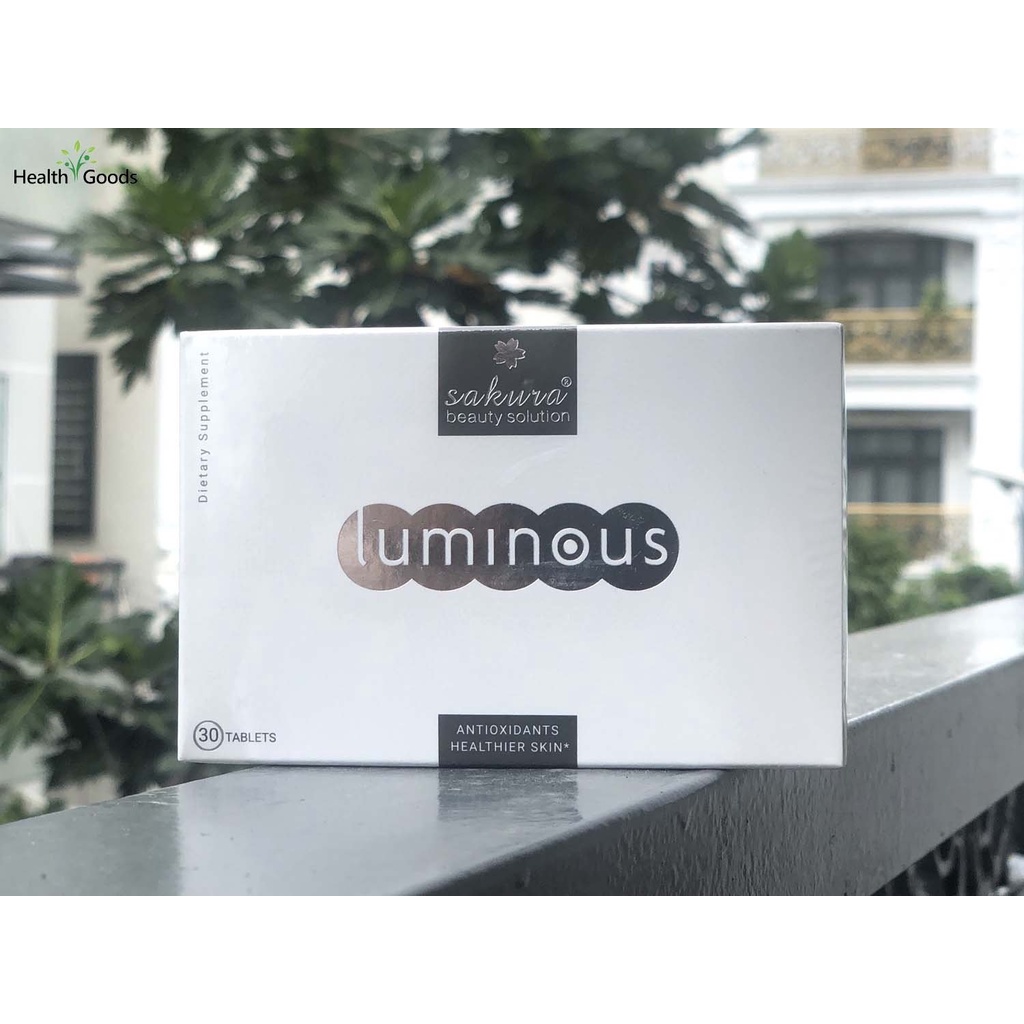 Viên uống cà chua Sakura Luminous trắng căng mượt da hộp 30 viên